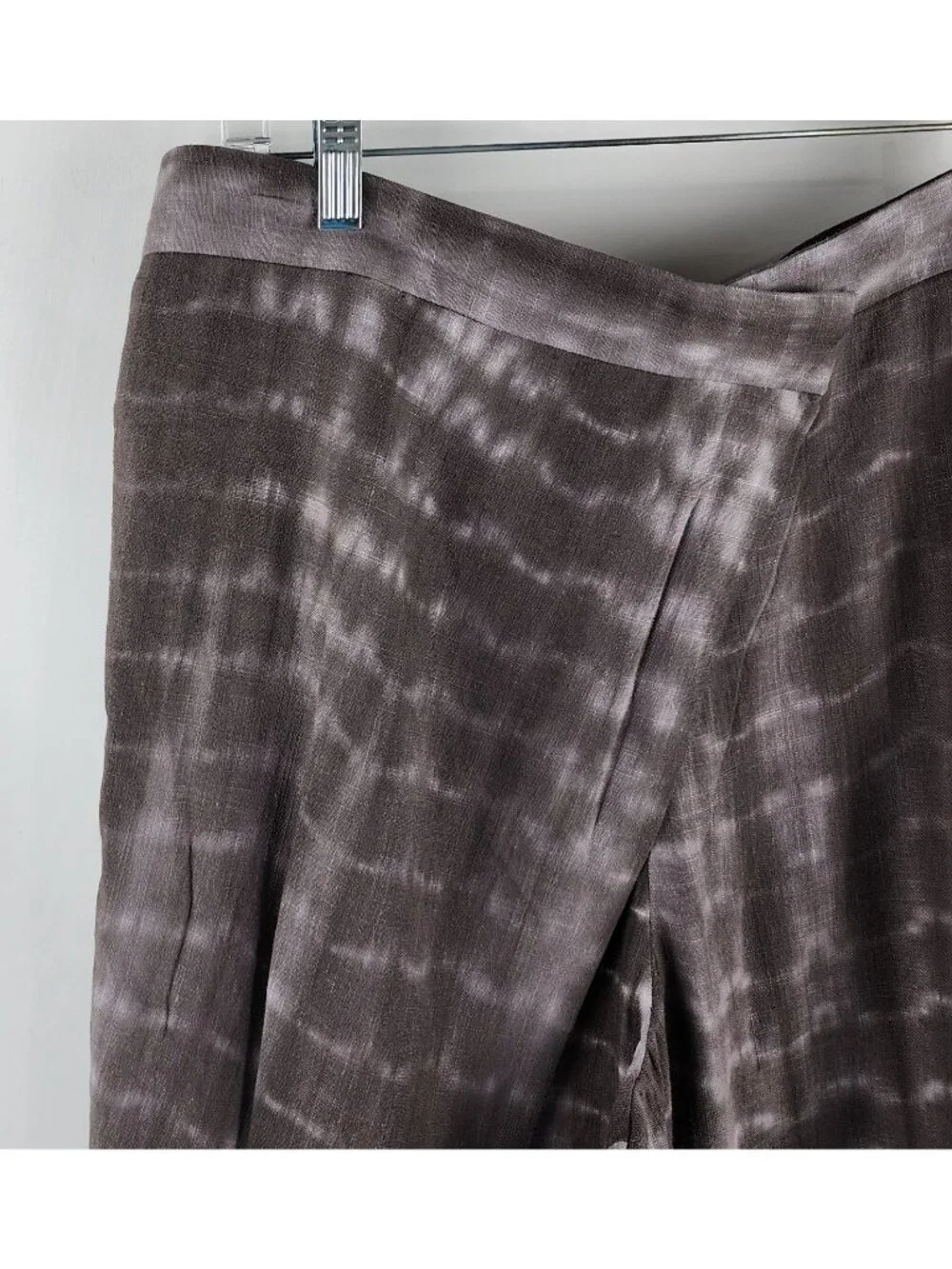 ZARA Pants Womens XL Multi Casual Linen Blend Wide Leg NWT